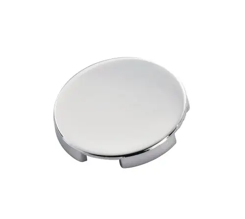 Chromfarbene Griffkappe von Ideal Standard mit einem glatten, runden Design und zwei seitlichen Halterungen zur Befestigung.